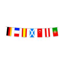 Chaîne de drapeaux en papier "EM Teilnehmer"