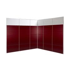 FlexiSlot-® Lamellenwand Messestand „Style“ - 2.850 x 2.800 mm Eckstand