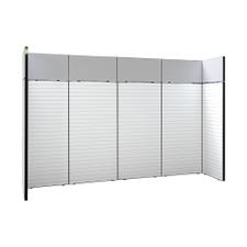 FlexiSlot-® Lamellenwand Messestand „Style-Black“ - 3.900 x 800 mm Kopfstand