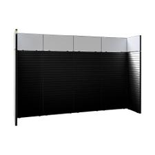 FlexiSlot-® Slatwall Exhibition Stand "Style Black" - 3900 x 800 mm Headstand