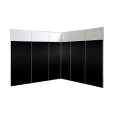 FlexiSlot-® lamellenwand beursstand „Style“ | 2.850 x 2.800 mm hoekopstelling