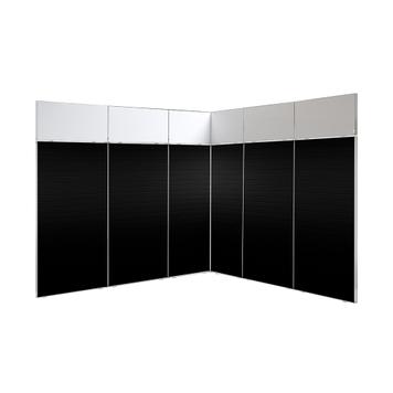 FlexiSlot-® Lamellenwand Messestand „Style“ - 2.850 x 2.800 mm Eckstand