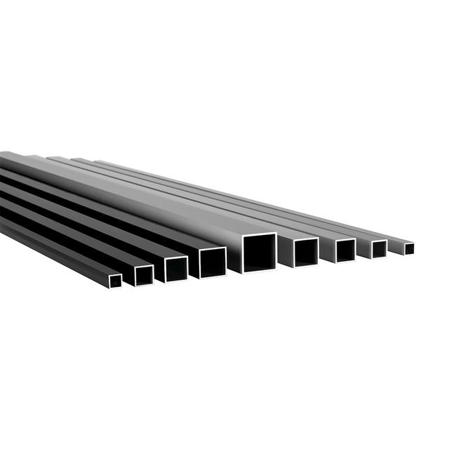 Stahlrohr Vierkant schwarz 25 mm