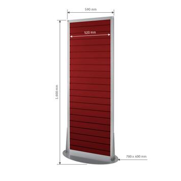 FlexiSlot® Lamellenwand Gondeldisplay „Construct-Ellipse“