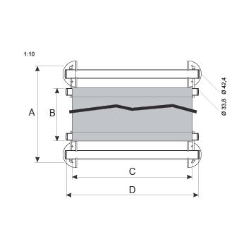 Edelstahl Bannerhalter INOX „Wall”